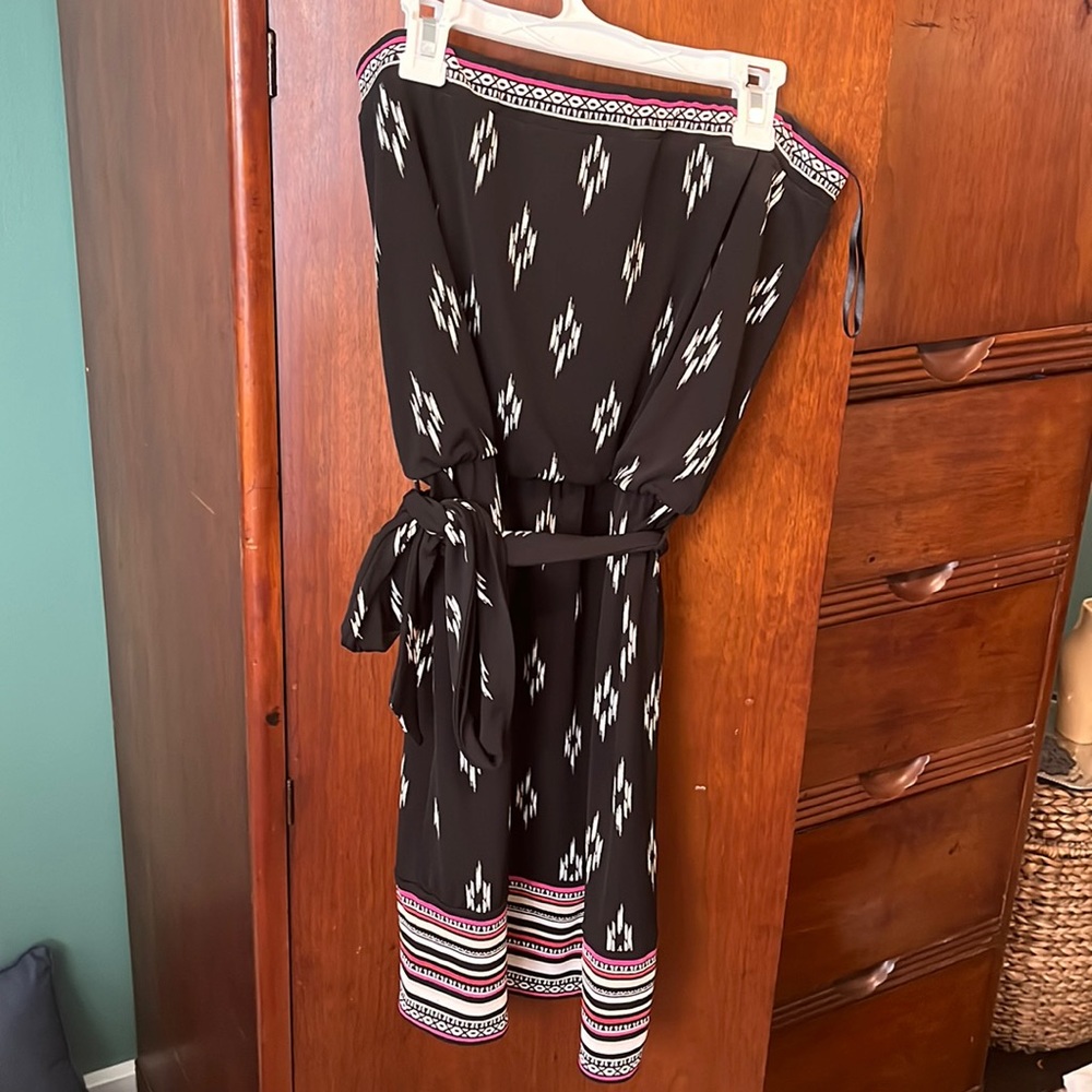 White House Black Market Black strapless summer dress
